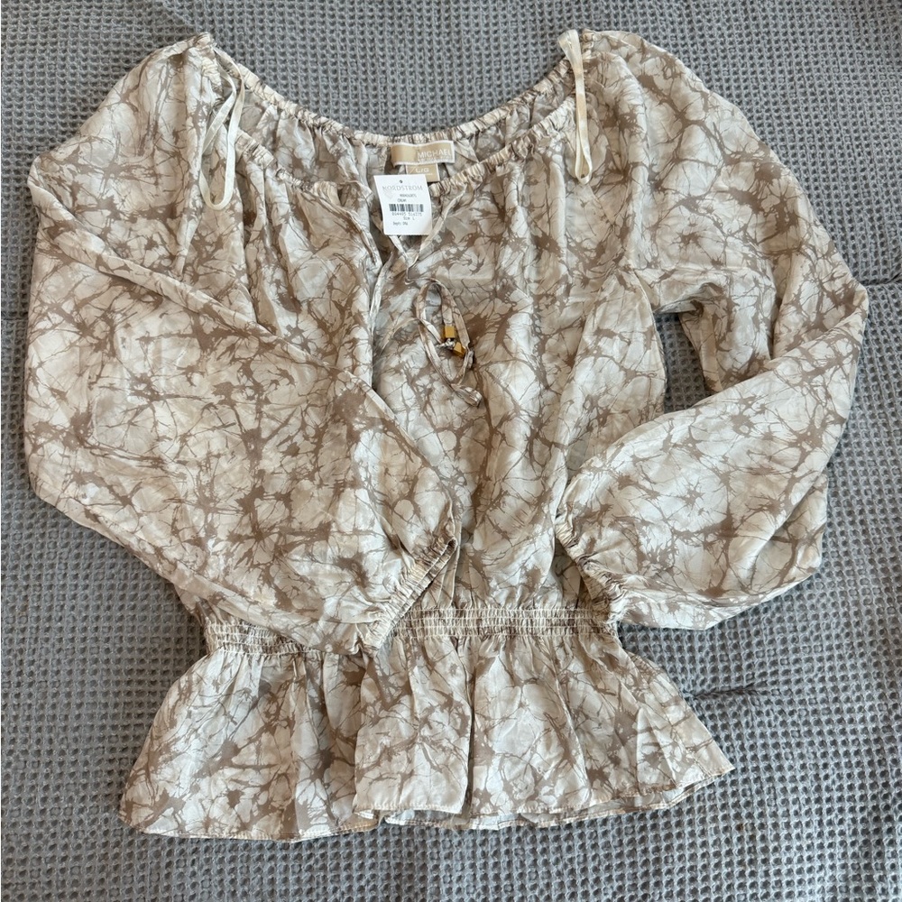 {MICHAEL KORS} Marble Print Blouse